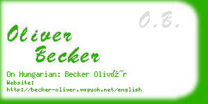 oliver becker business card